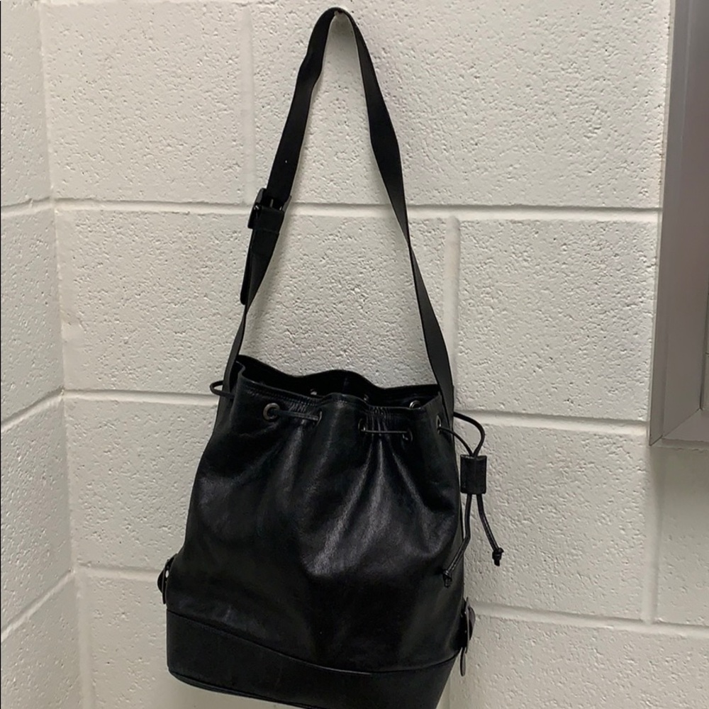 BLack DRawstring Bag . - Picture 2 of 8
